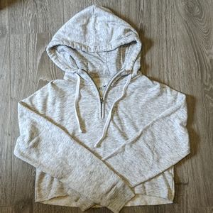 Hollister | Cropped Half Zip Hoodie
